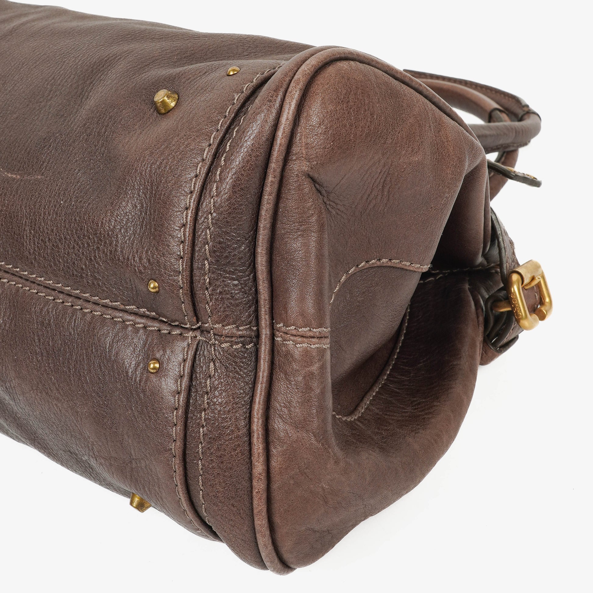 Chloe Paddington Satchel Tasche aus braunem Leder
