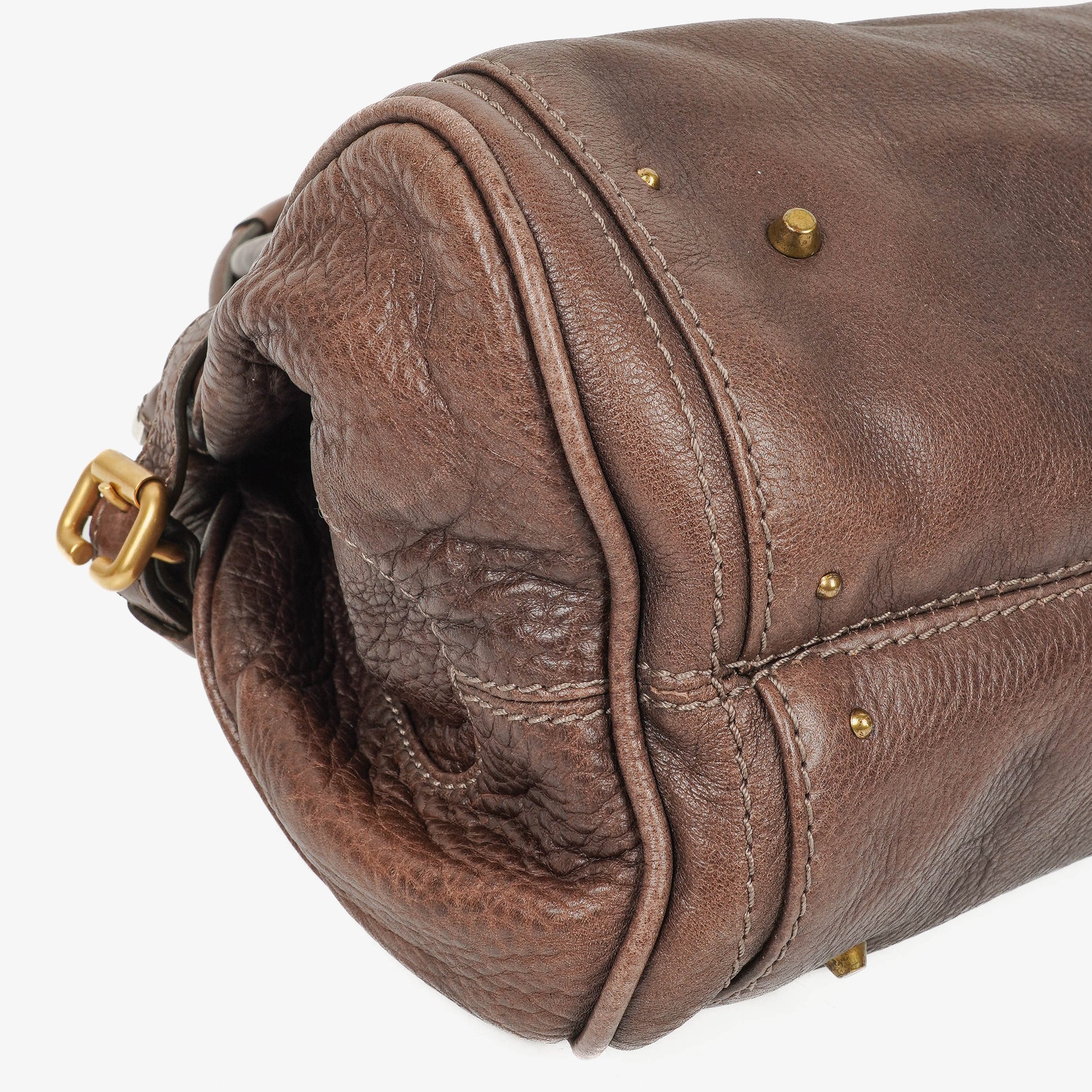 Chloe Paddington Satchel Tasche aus braunem Leder