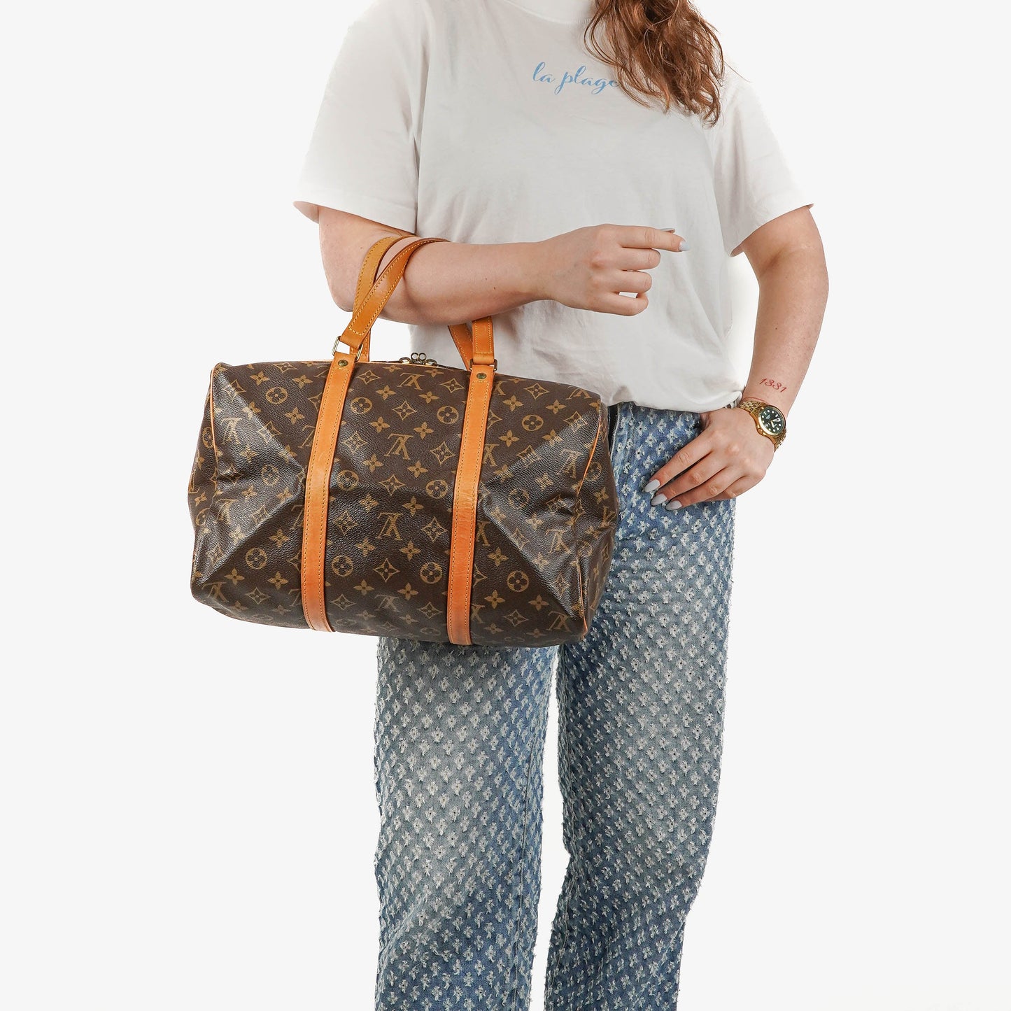 Louis Vuitton Sac Souple 35 Reisetasche aus Monogramm-Canvas