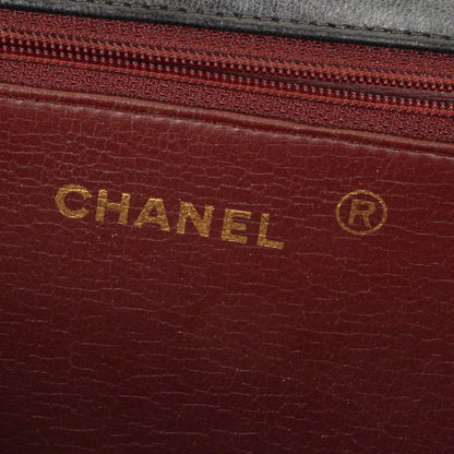Chanel Classic Full Flap Tasche aus schwarzem gestepptem Leder mit 24K vergoldeten Beschlägen