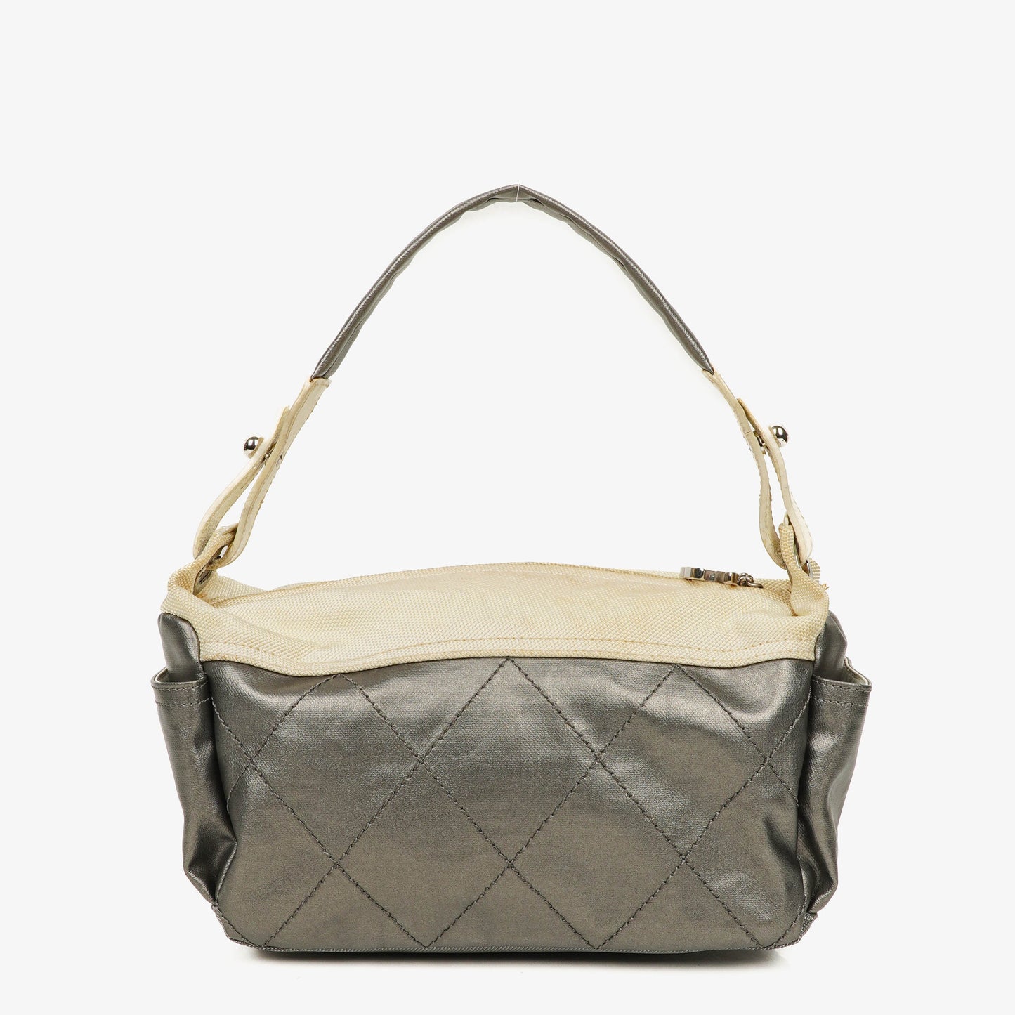 Chanel Paris-Biarritz Hobo Tasche in Silber und Creme