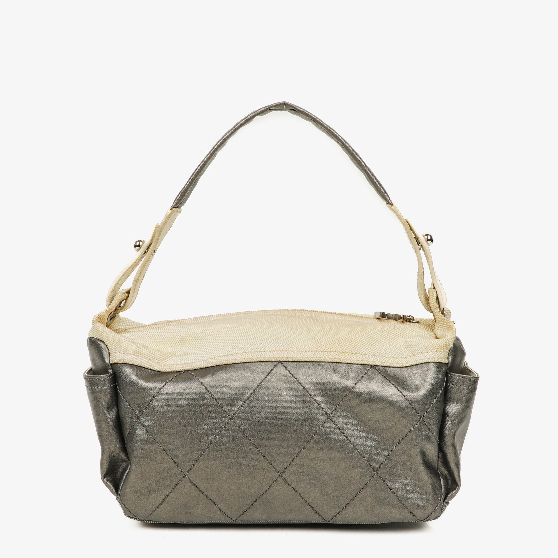 Chanel Paris-Biarritz Hobo Tasche in Silber und Creme