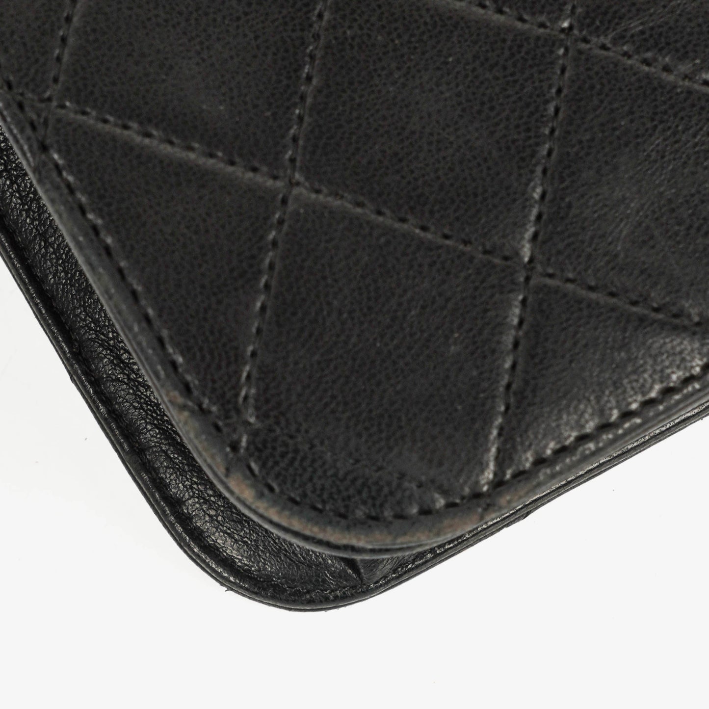Chanel Classic Full Flap Tasche aus schwarzem gestepptem Leder mit 24K vergoldeten Beschlägen