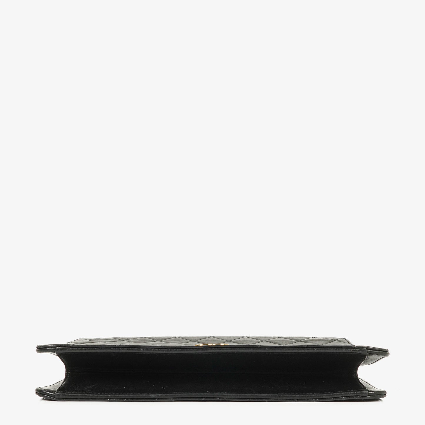 Chanel Medium Classic Single Flap Tasche aus schwarzem gestepptem Lammleder mit 24K vergoldeten Beschlägen