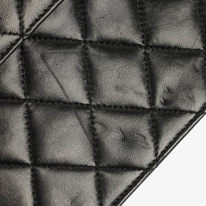 Chanel Medium Classic Single Flap Tasche aus schwarzem gestepptem Lammleder mit 24K vergoldeten Beschlägen