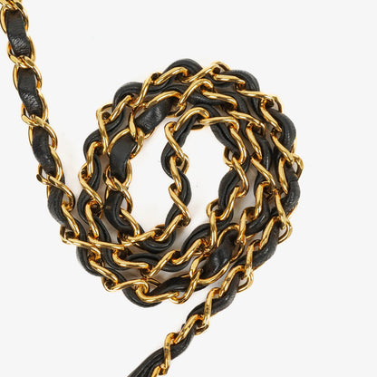 Chanel Medium Classic Single Flap Tasche aus schwarzem gestepptem Lammleder mit 24K vergoldeten Beschlägen