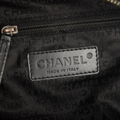 Chanel Boston Tasche aus schokoladenfarbenem Canvas mit braunen Nähten