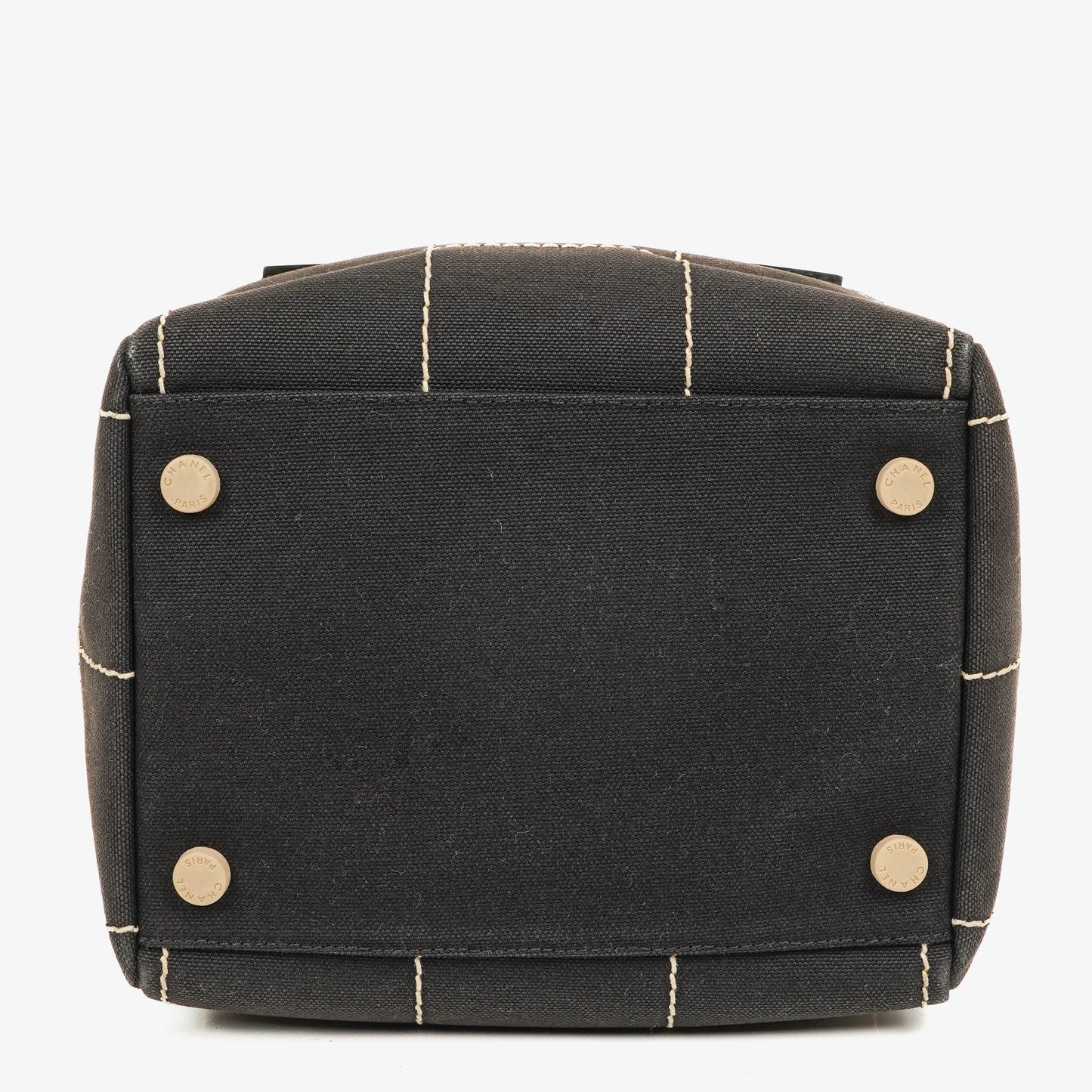 Chanel Boston Tasche aus schokoladenfarbenem Canvas mit braunen Nähten
