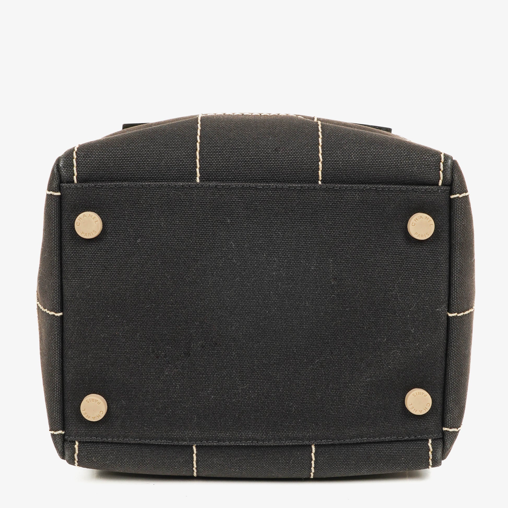 Chanel Boston Tasche aus schokoladenfarbenem Canvas mit braunen Nähten