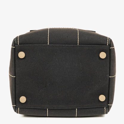 Chanel Boston Tasche aus schokoladenfarbenem Canvas mit braunen Nähten