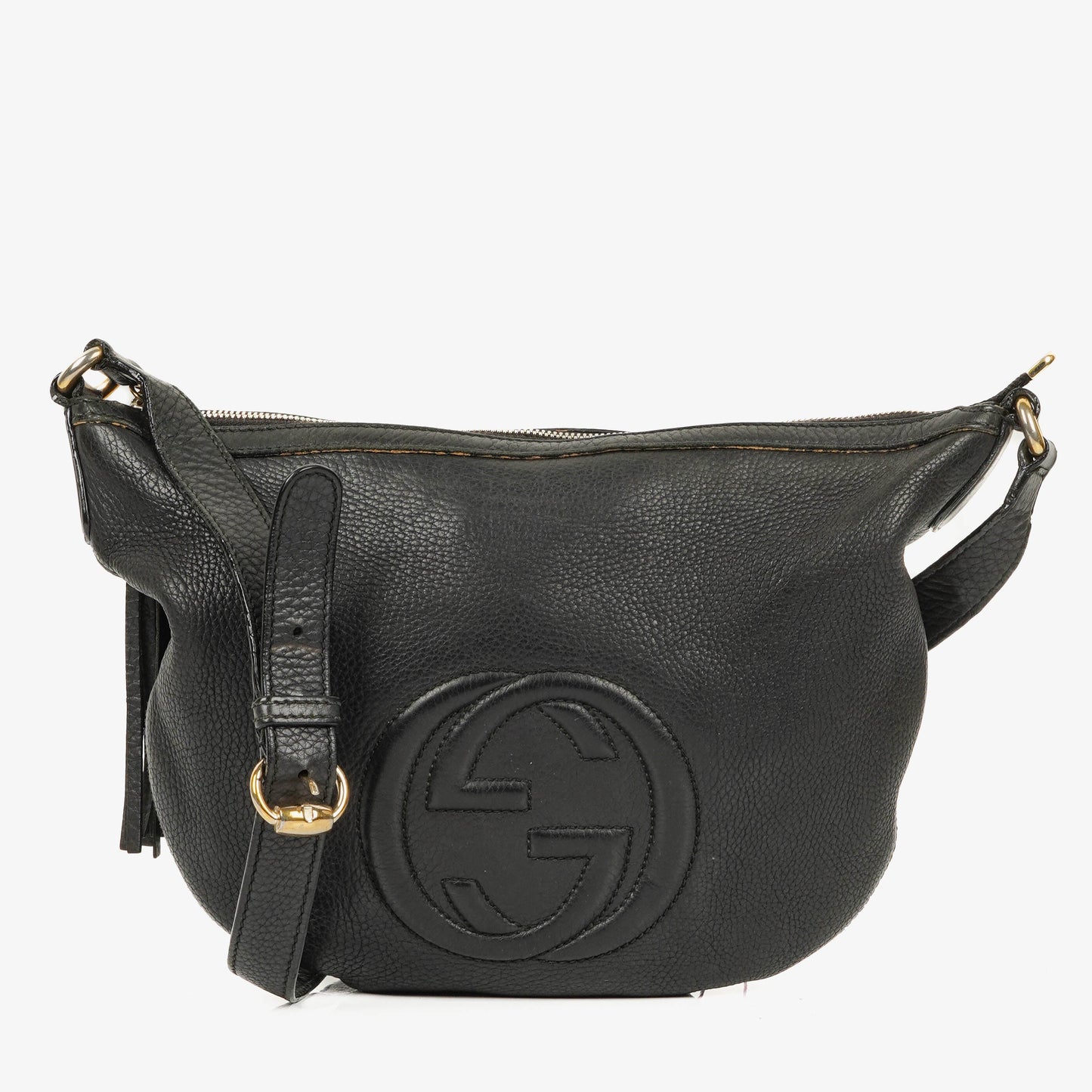 Gucci Soho Tasche aus schwarzem genarbtem Leder