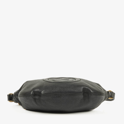 Gucci Soho Tasche aus schwarzem genarbtem Leder