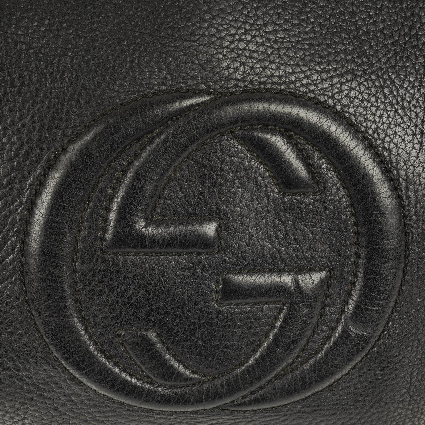 Gucci Soho Tasche aus schwarzem genarbtem Leder