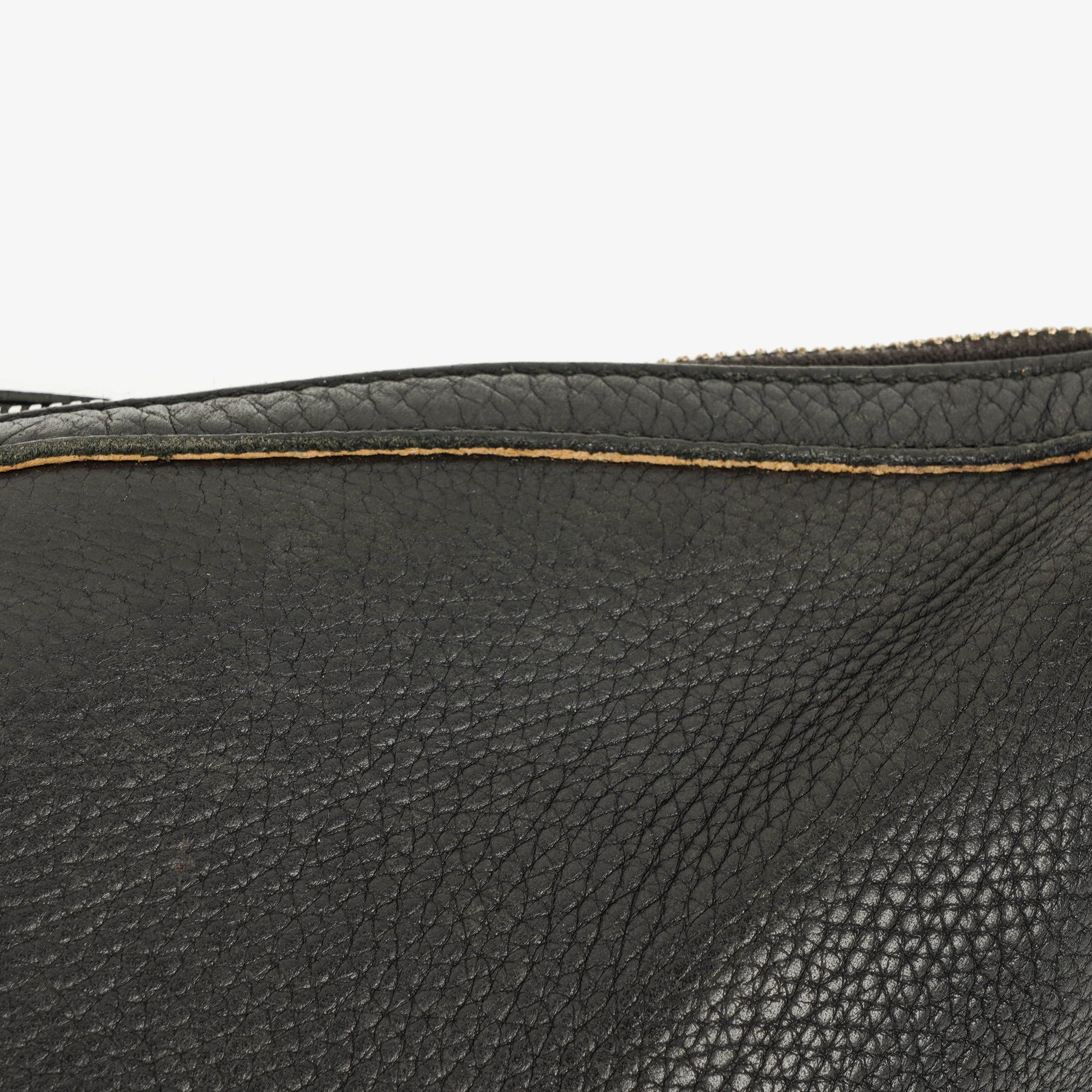Gucci Soho Tasche aus schwarzem genarbtem Leder
