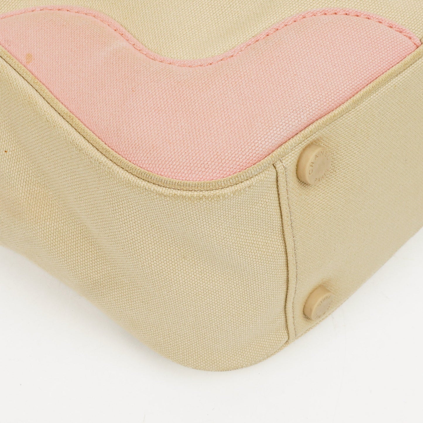 Chanel Vintage Marshmallow CC Tragetasche aus Canvas