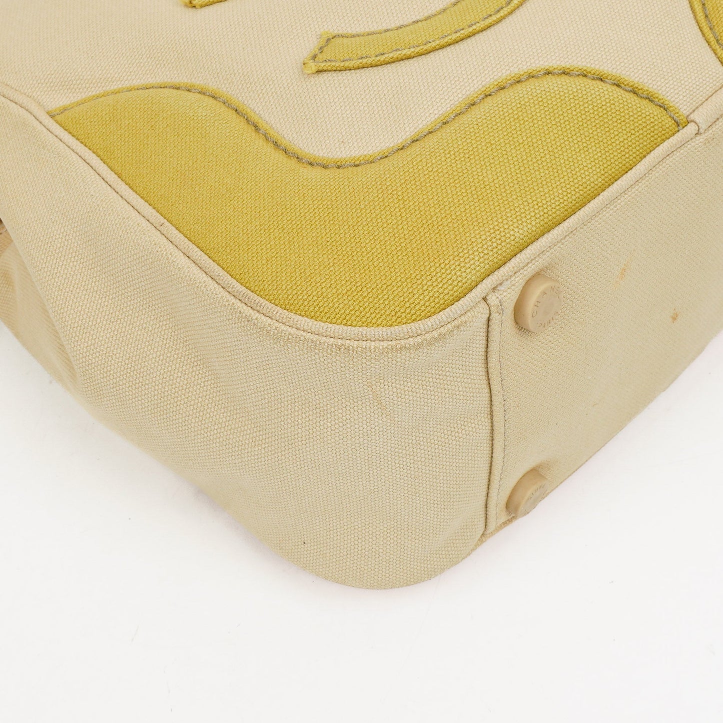 Chanel Vintage Marshmallow CC Tragetasche aus Canvas