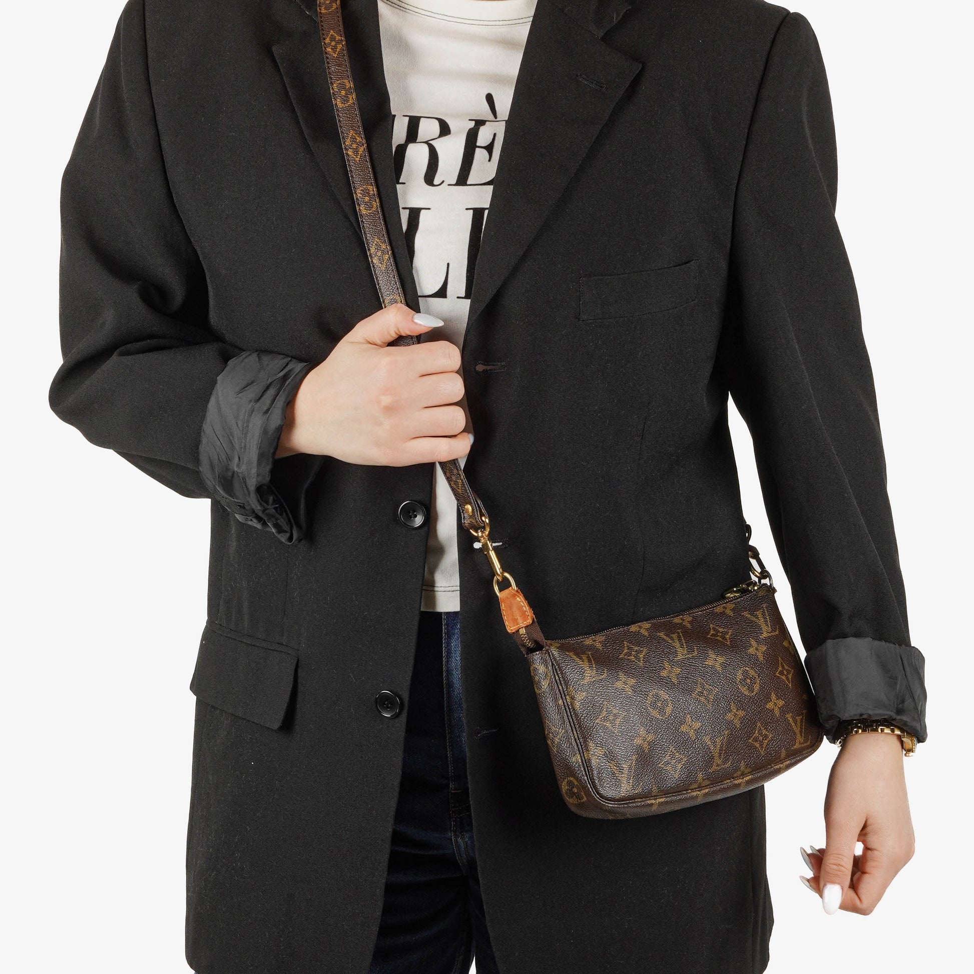 Louis Vuitton Pochette Accessoires Monogram Canvas Clutch Handtasche