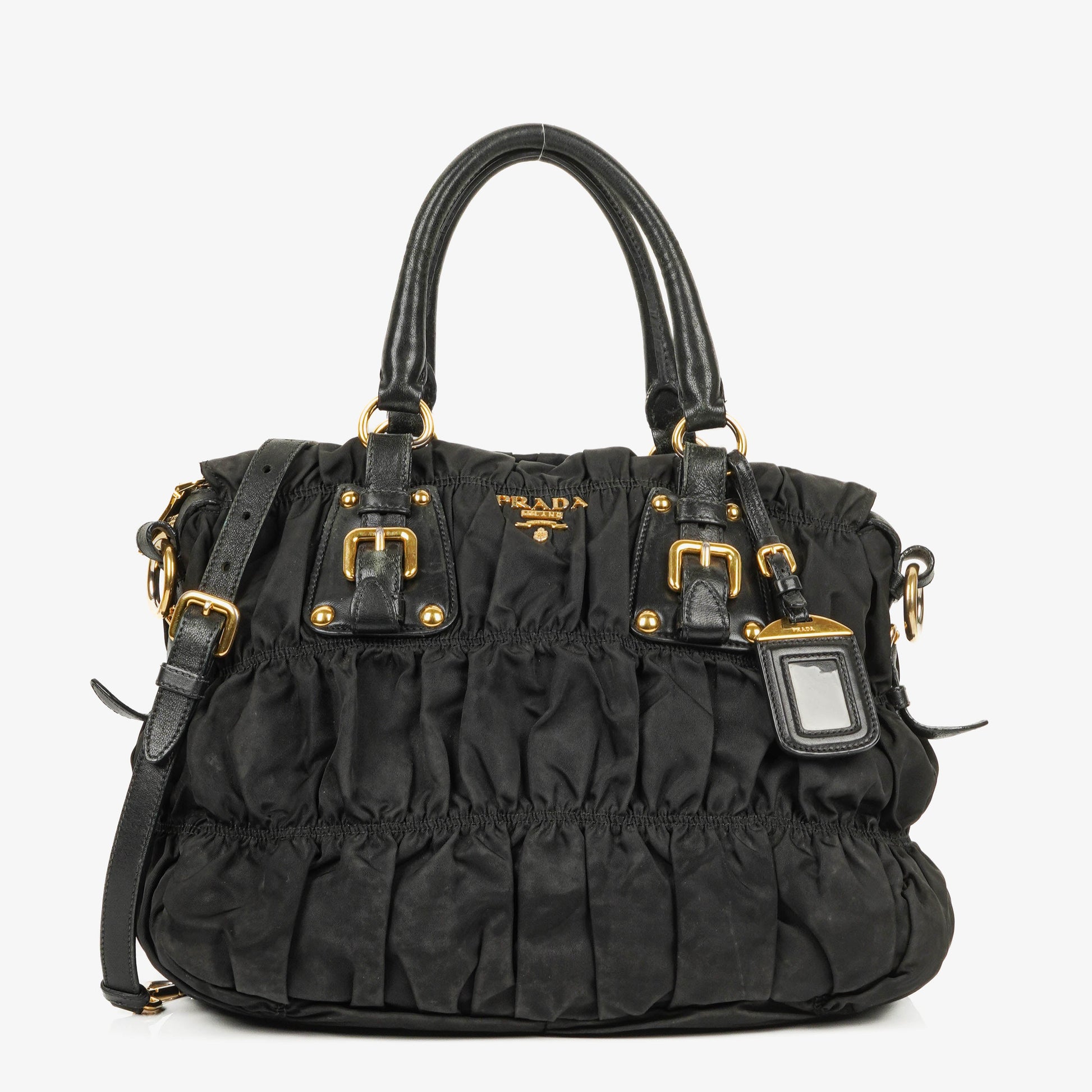 Prada Tessuto Gaufre Nero Tasche