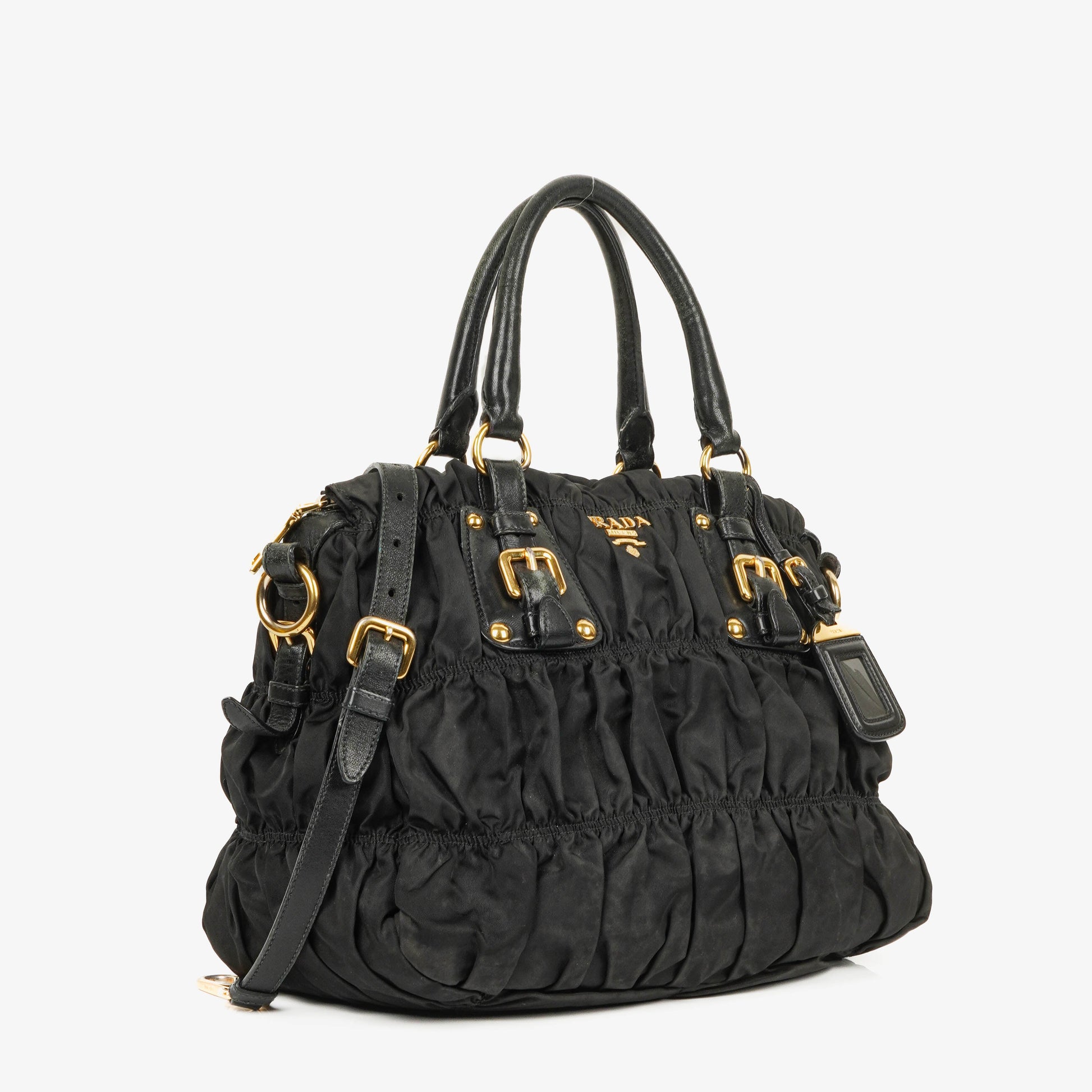 Prada Tessuto Gaufre Nero Tasche