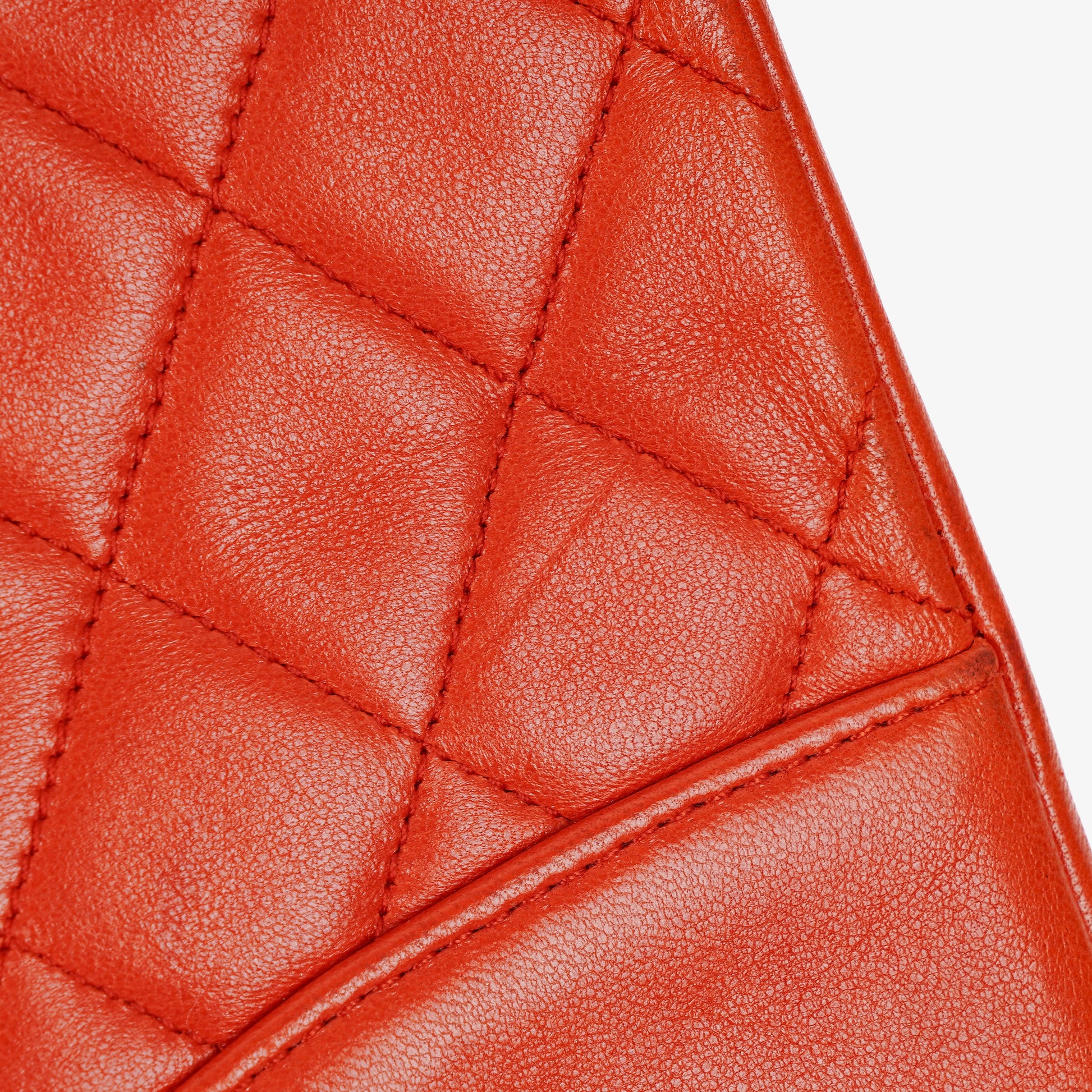 Chanel Small 31 Vintage Shopping Tote aus rotem gestepptem Lammleder
