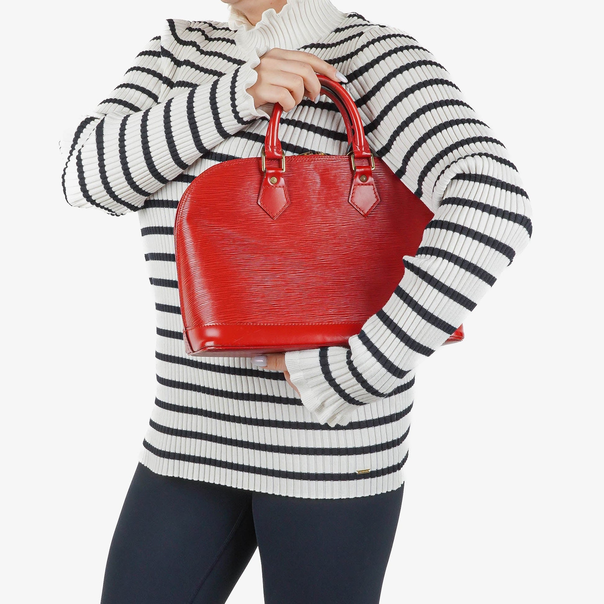 Louis Vuitton Alma PM Handtasche aus rotem Epi-Leder