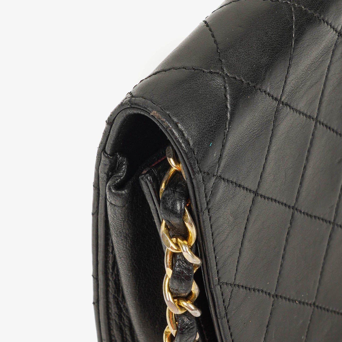 Chanel Classic Full Flap Bag aus schwarzem gestepptem Leder mit 24K vergoldeter Hardware