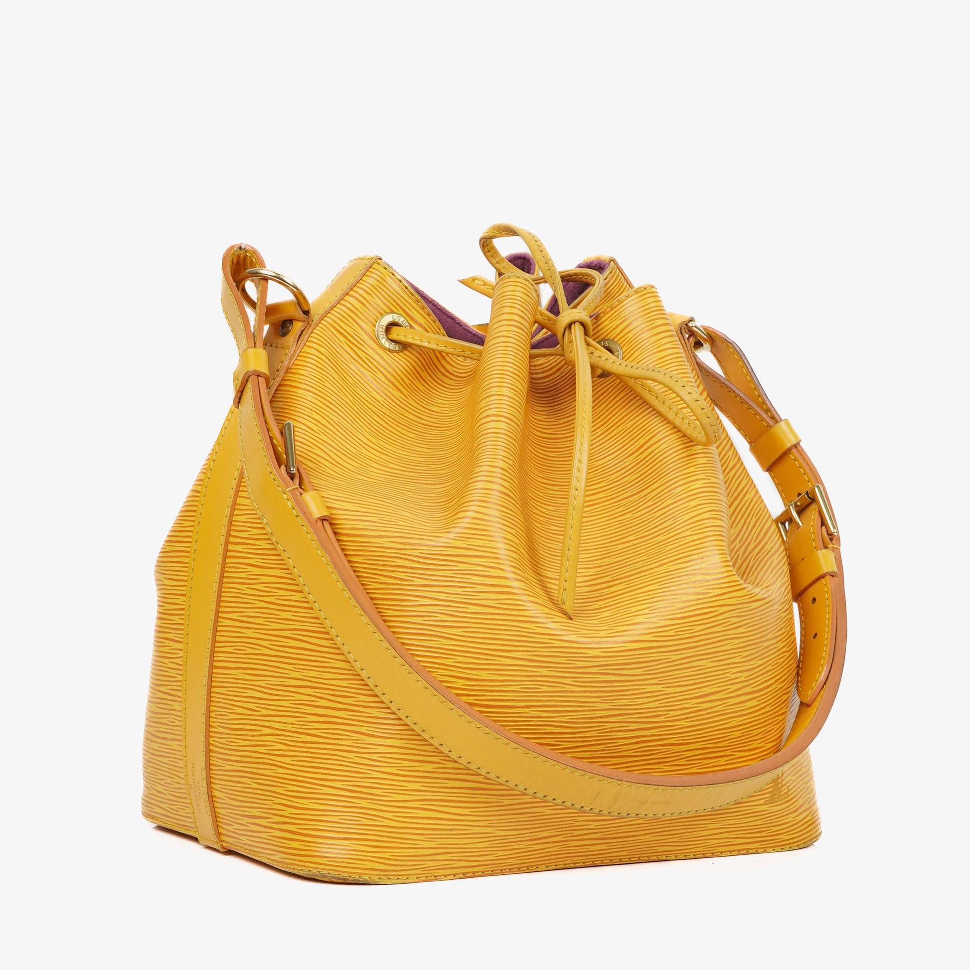 Louis Vuitton Petit Noe Schultertasche aus gelbem Epi Leder