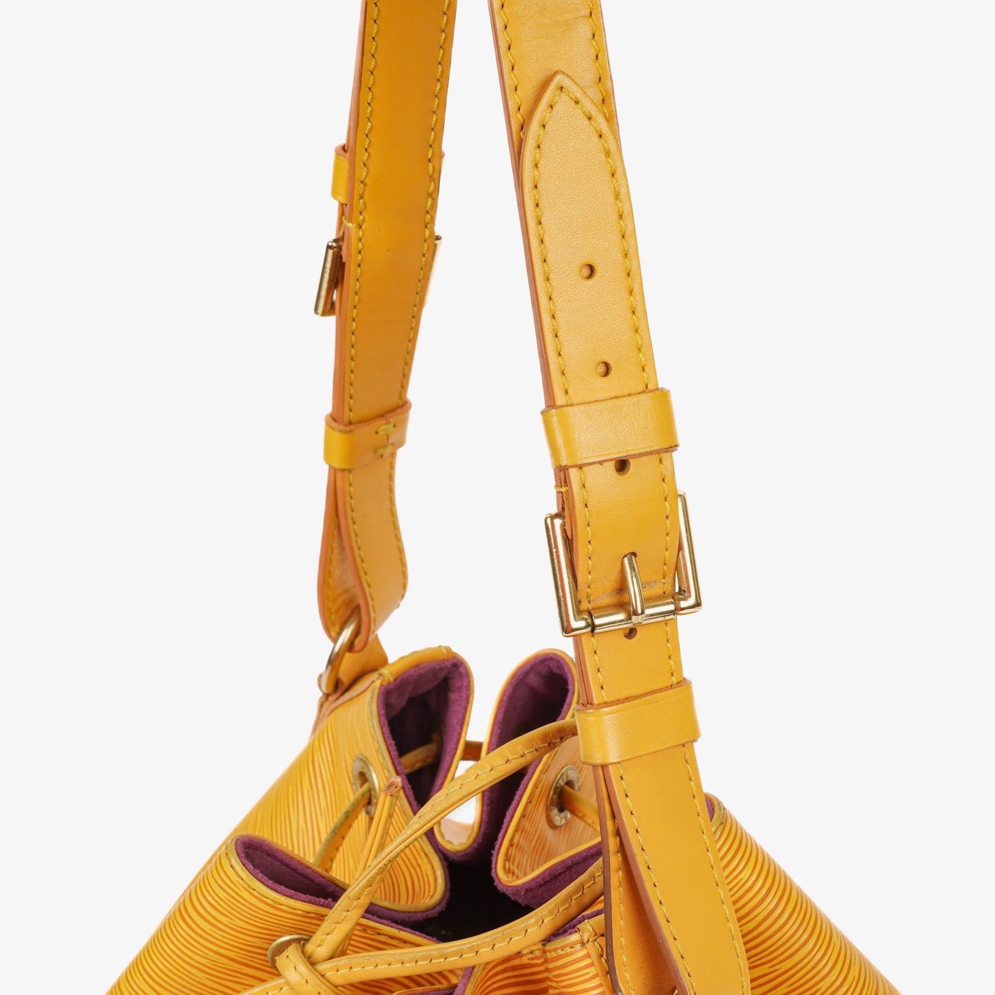 Louis Vuitton Petit Noe Schultertasche aus gelbem Epi Leder