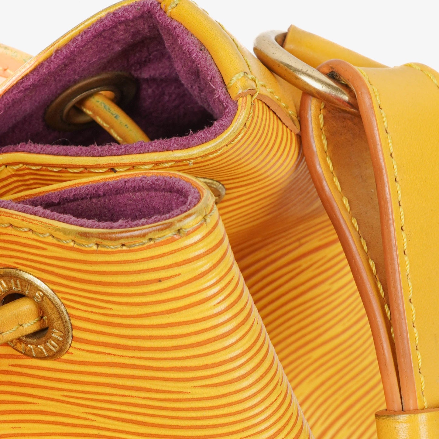 Louis Vuitton Petit Noe Schultertasche aus gelbem Epi Leder