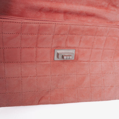 Chanel Chocolate Bar Mademoiselle Flap Tasche aus rosa Wildleder