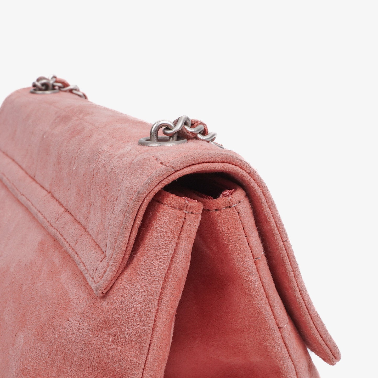 Chanel Chocolate Bar Mademoiselle Flap Tasche aus rosa Wildleder