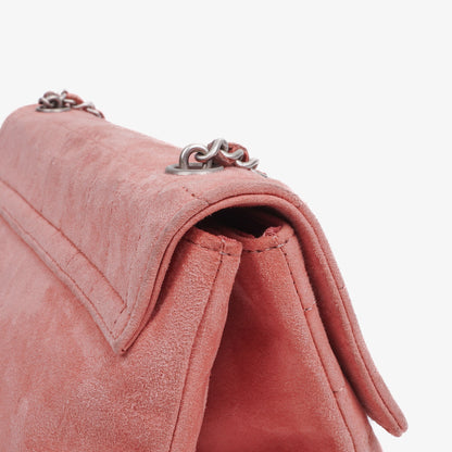Chanel Chocolate Bar Mademoiselle Flap Tasche aus rosa Wildleder