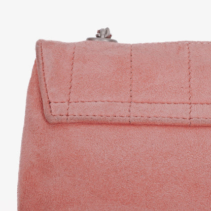 Chanel Chocolate Bar Mademoiselle Flap Tasche aus rosa Wildleder