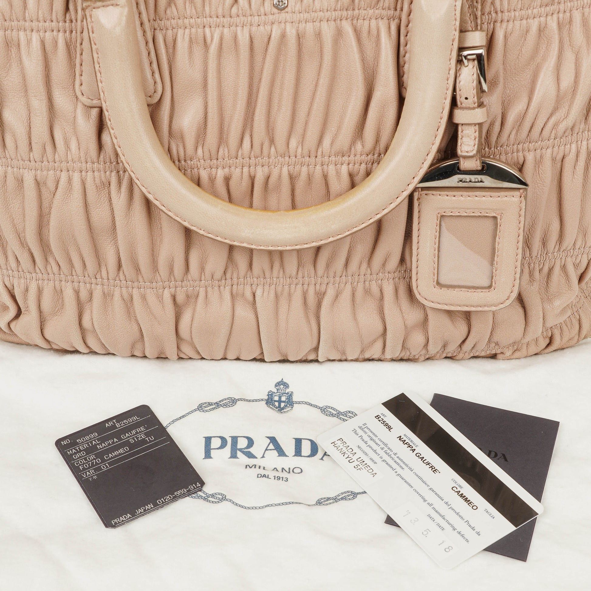 Prada Nappa Gaufre Cammeo Schultertasche