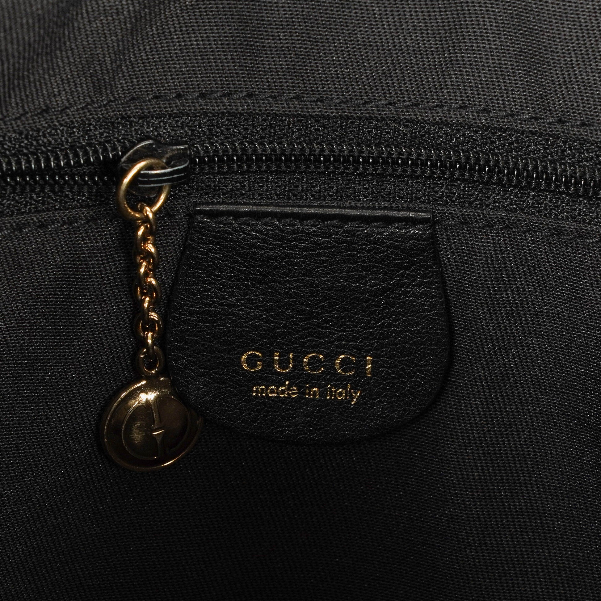 Gucci Bamboo Top Handle Hobo-Tasche aus schwarzem Leder