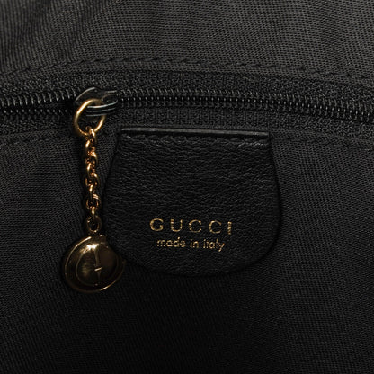 Gucci Bamboo Top Handle Hobo-Tasche aus schwarzem Leder