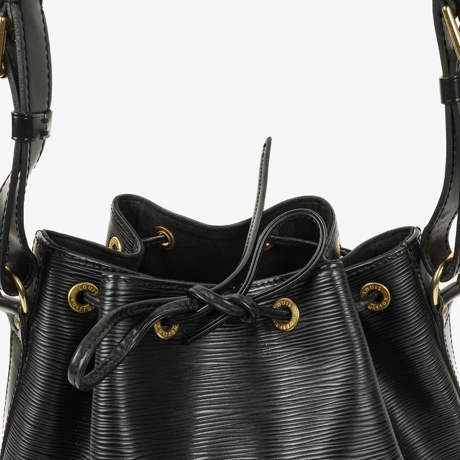 Louis Vuitton Petit Noe Schultertasche aus schwarzem Epi Leder