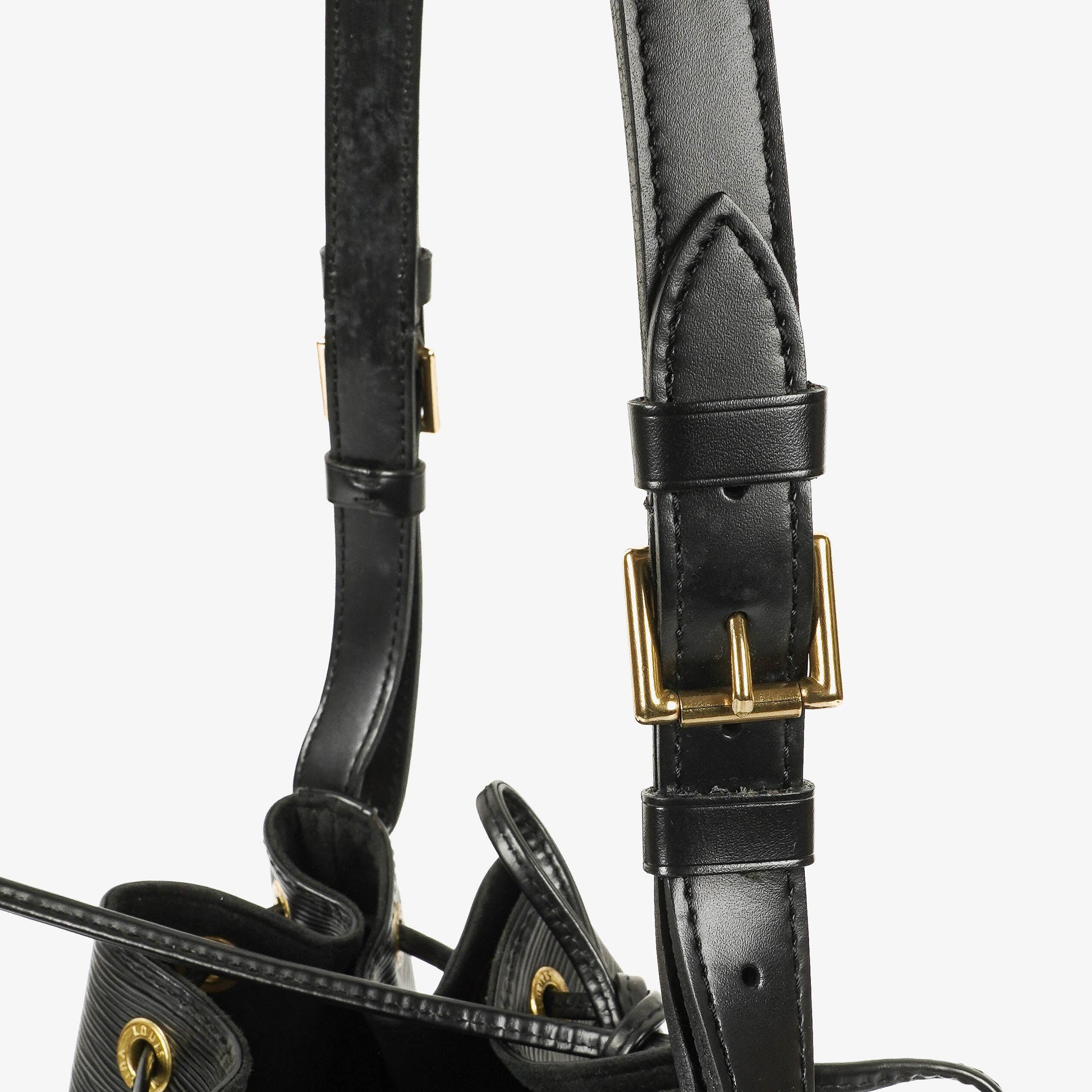 Louis Vuitton Petit Noe Schultertasche aus schwarzem Epi Leder