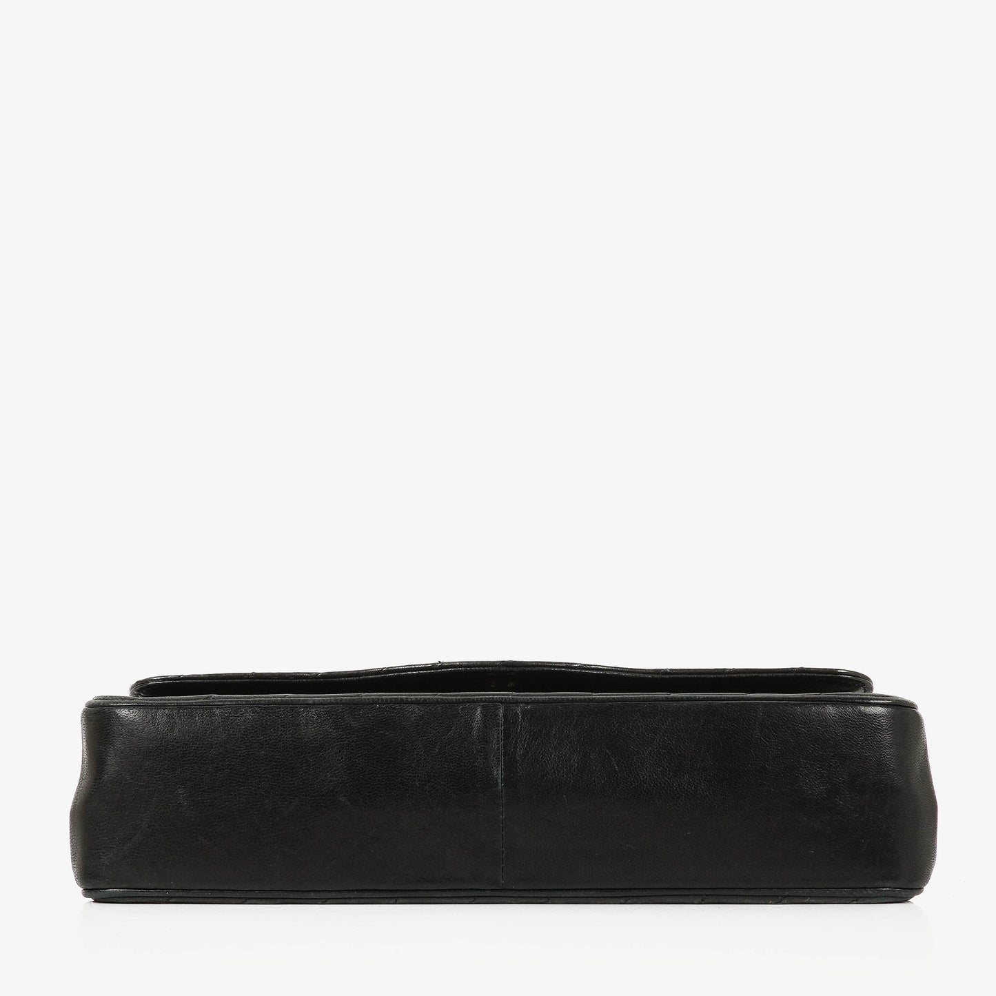 Chanel Classic Single Flap Bag aus schwarzem diagonal gestepptem Lammleder mit 24K vergoldeter Hardware