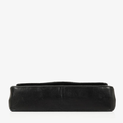 Chanel Classic Single Flap Bag aus schwarzem diagonal gestepptem Lammleder mit 24K vergoldeter Hardware