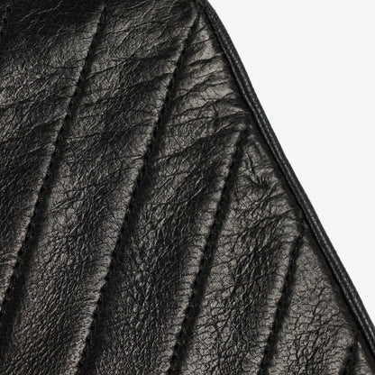Chanel Classic Single Flap Bag aus schwarzem diagonal gestepptem Lammleder mit 24K vergoldeter Hardware
