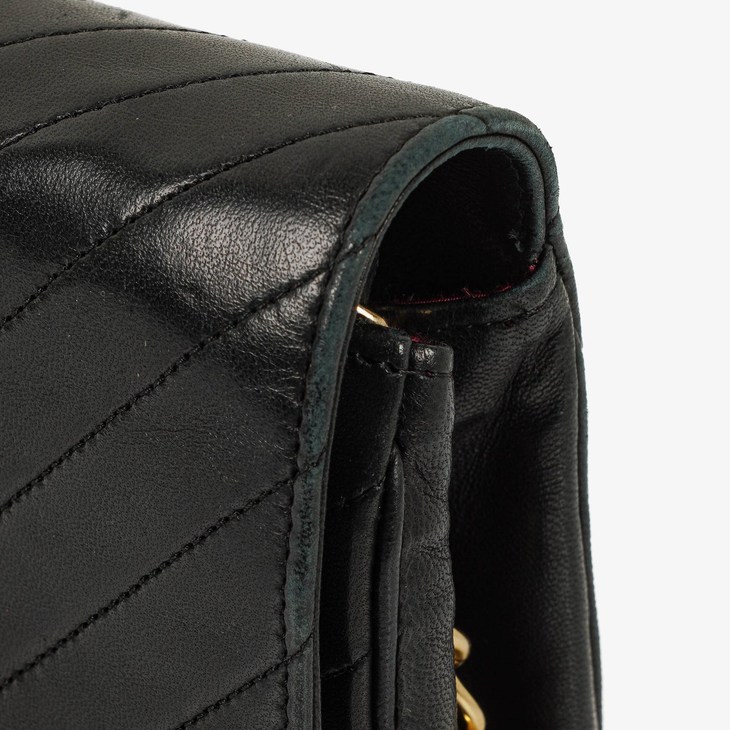Chanel Classic Single Flap Bag aus schwarzem diagonal gestepptem Lammleder mit 24K vergoldeter Hardware
