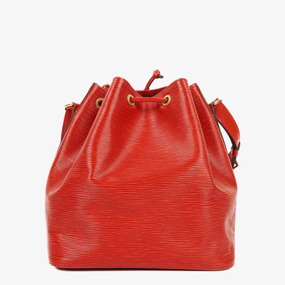 Louis Vuitton Petit Noe Schultertasche aus rotem EPI Leder