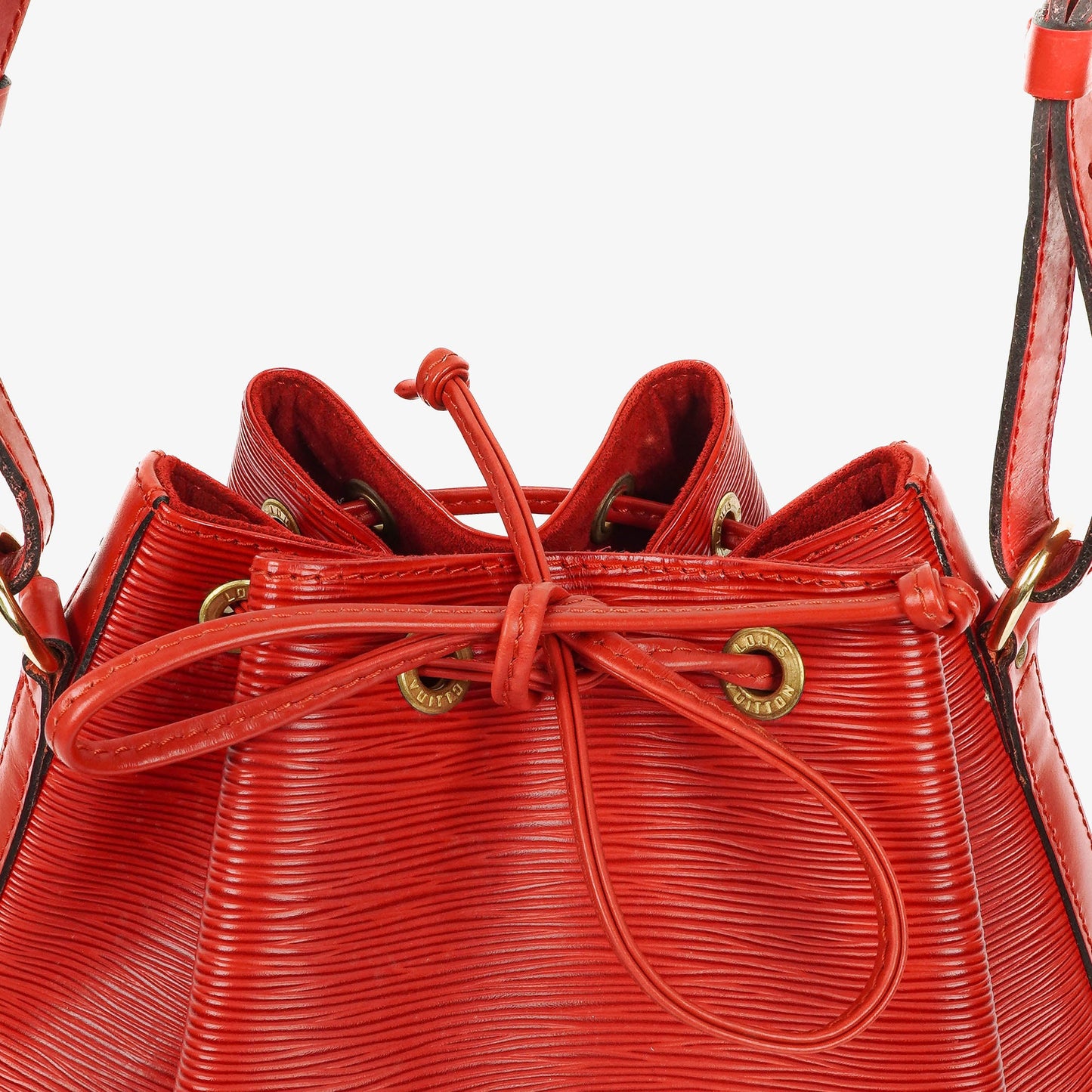 Louis Vuitton Petit Noe Schultertasche aus rotem EPI Leder