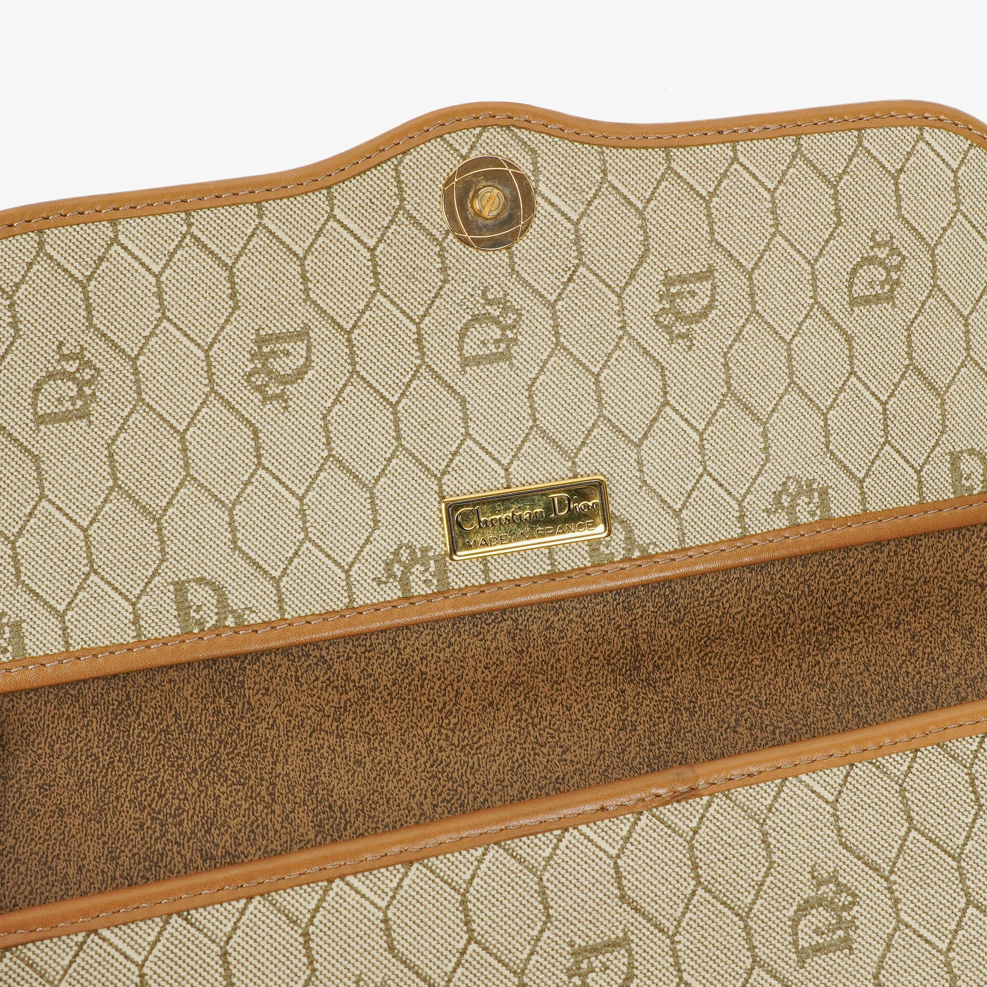 Christian Dior Honeycomb Ketten-Schultertasche in Beige