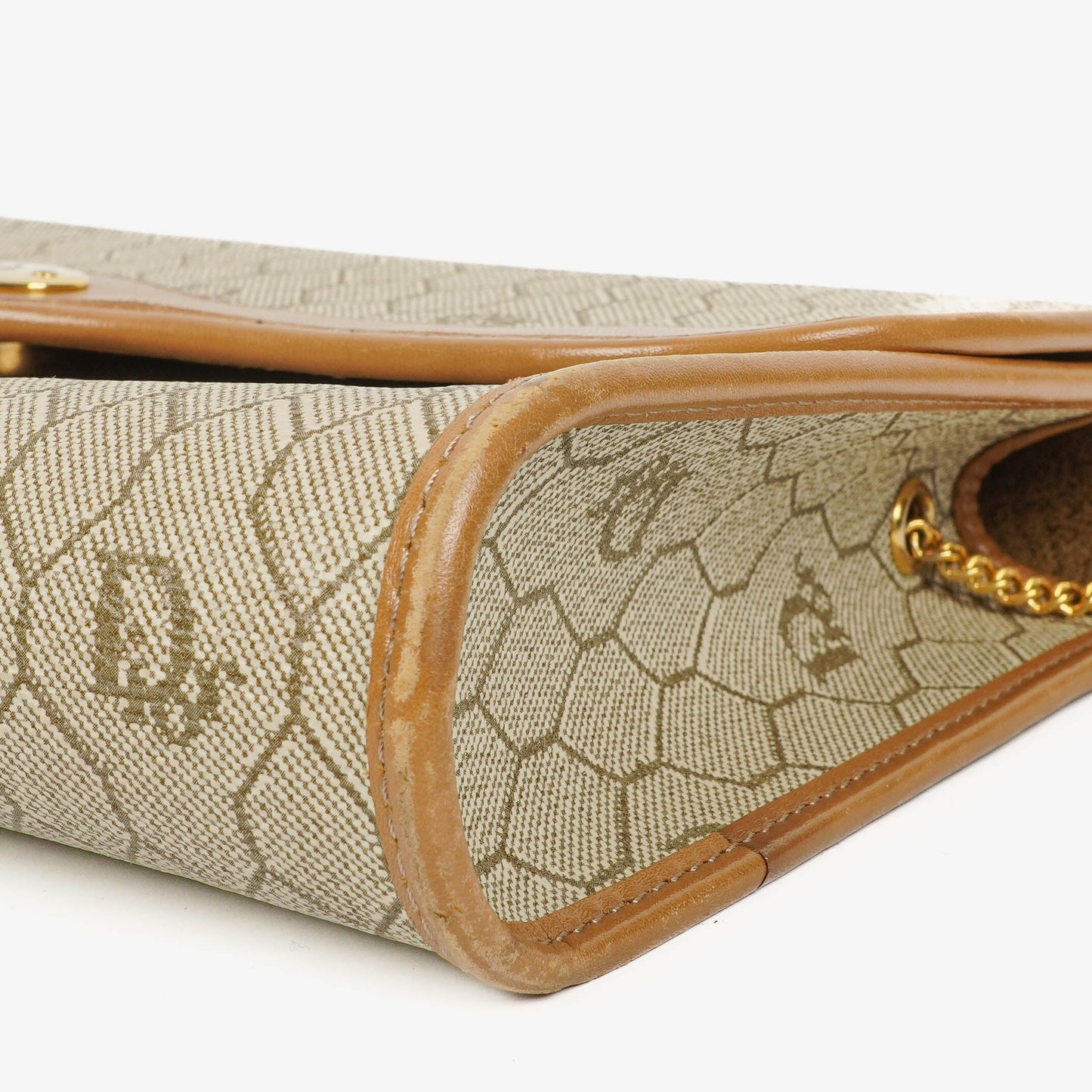 Christian Dior Honeycomb Ketten-Schultertasche in Beige