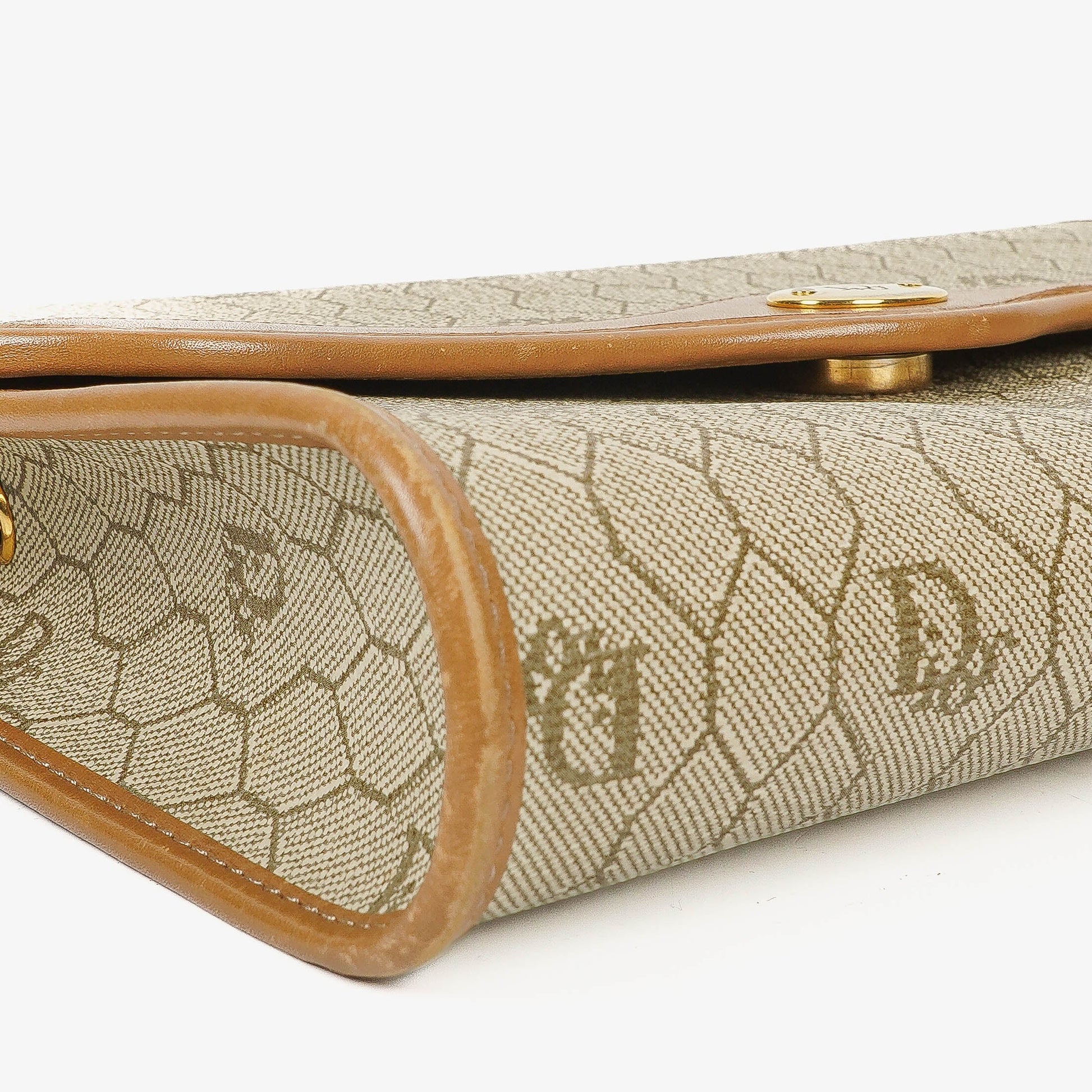 Christian Dior Honeycomb Ketten-Schultertasche in Beige
