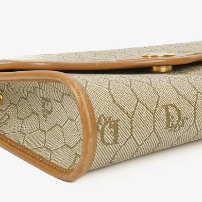 Christian Dior Honeycomb Ketten-Schultertasche in Beige