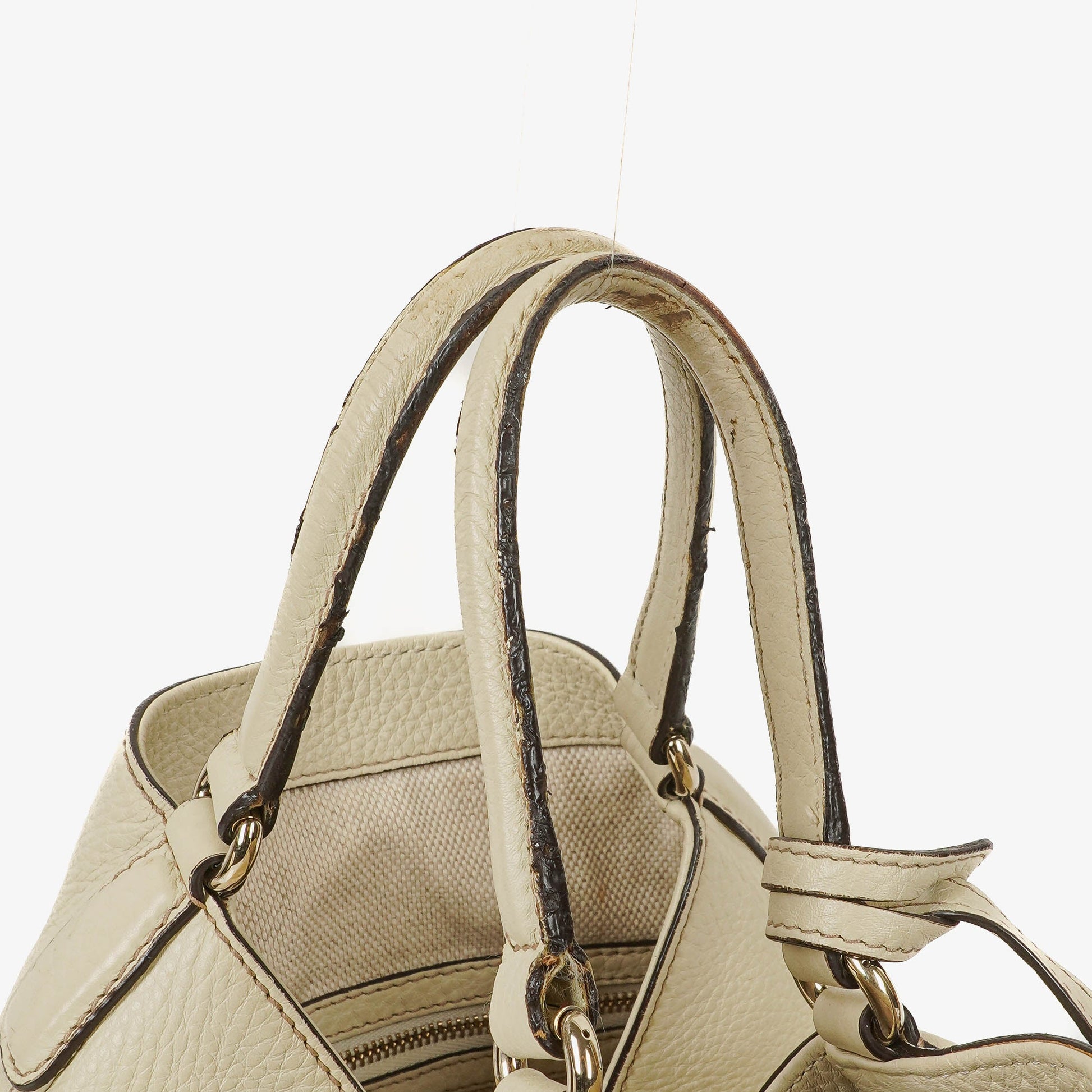Gucci Soho Tote Bag aus neutralfarbenem Leder