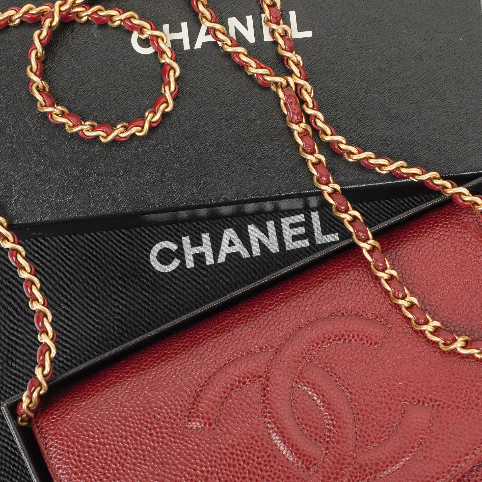 Chanel Timeless Wallet on Chain aus Caviar-Leder WOC